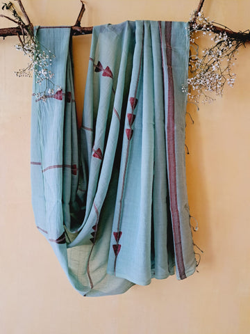 One of it’s kind-Light Blue Jamdani Dupatta