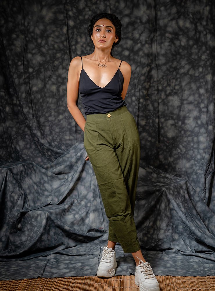 Olive Straight Pants - ROZAANA