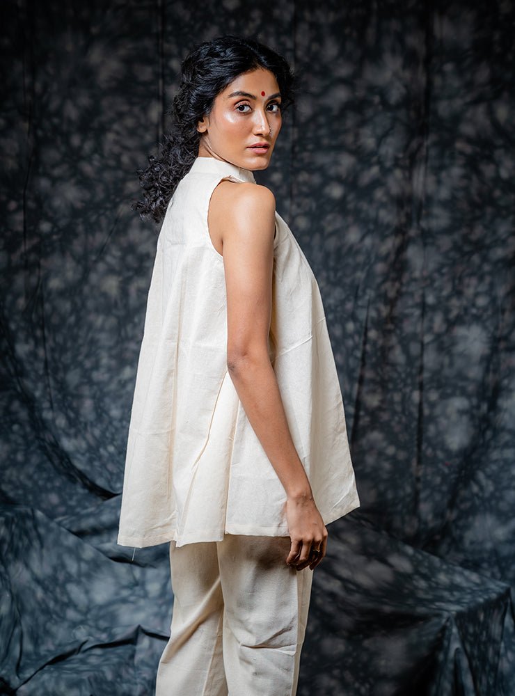 Beige Handloom Rozaana Co-ord Set