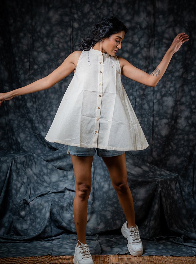 Beige Handloom Rozaana Co-ord Set