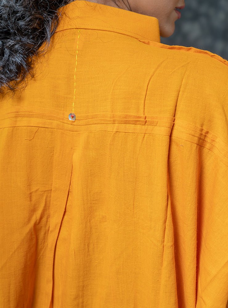 Mustard Shirt Dress Full Length - ROZAANA