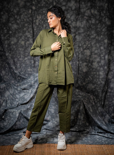 Olive Shirt - ROZAANA