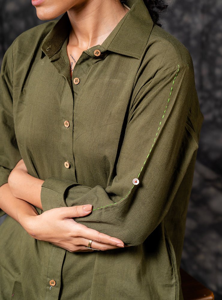 Olive Shirt - ROZAANA