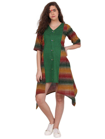 Assymetrical Ikat Dress Dress Prathaa Weaving Traditions 