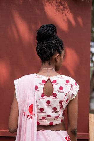 Handloom Cap Sleeve blouse | SNIGDHA Collection | Prathaa