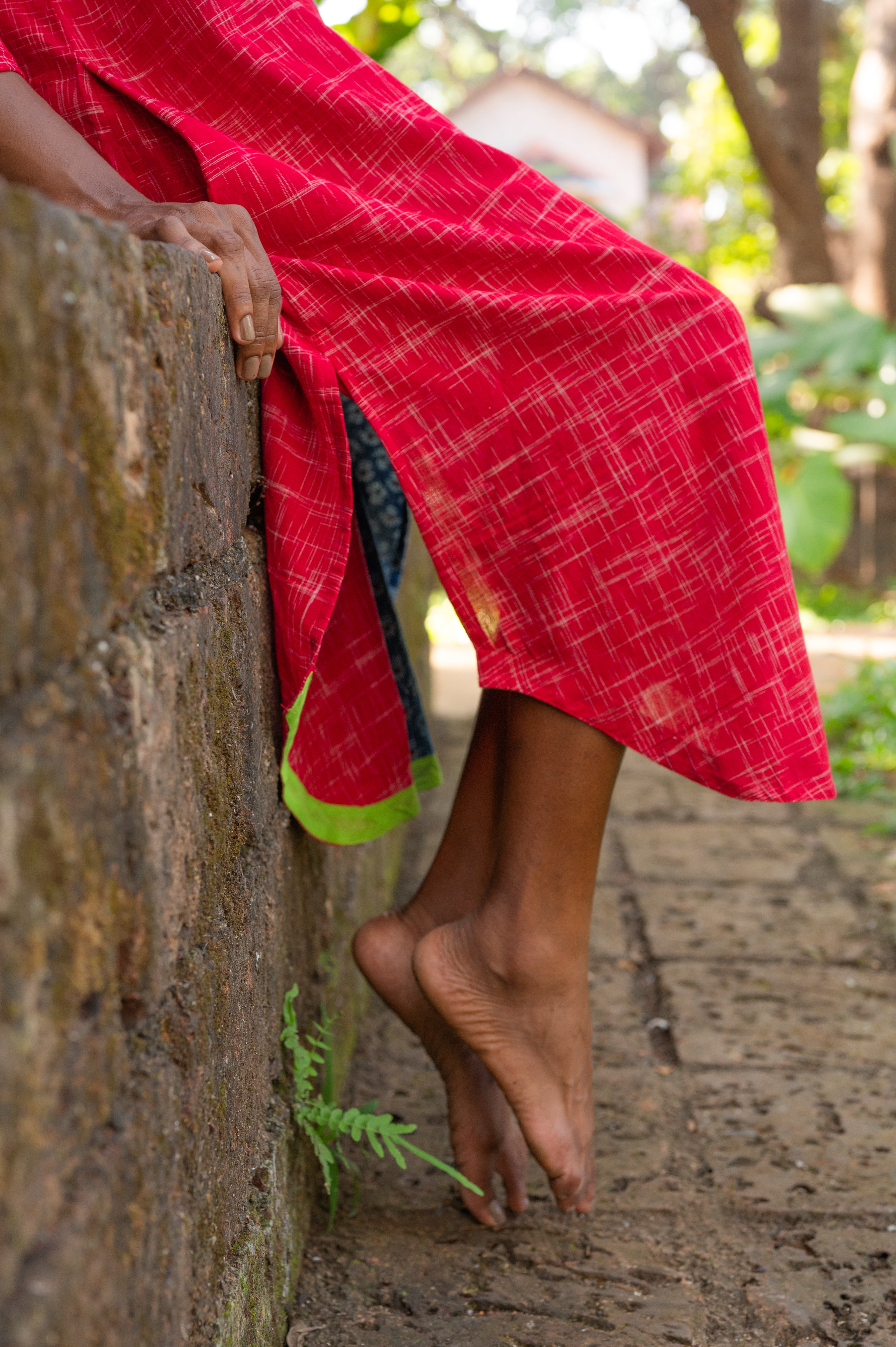 Half and Half Shirt Dress - Prathaa - weaving traditions