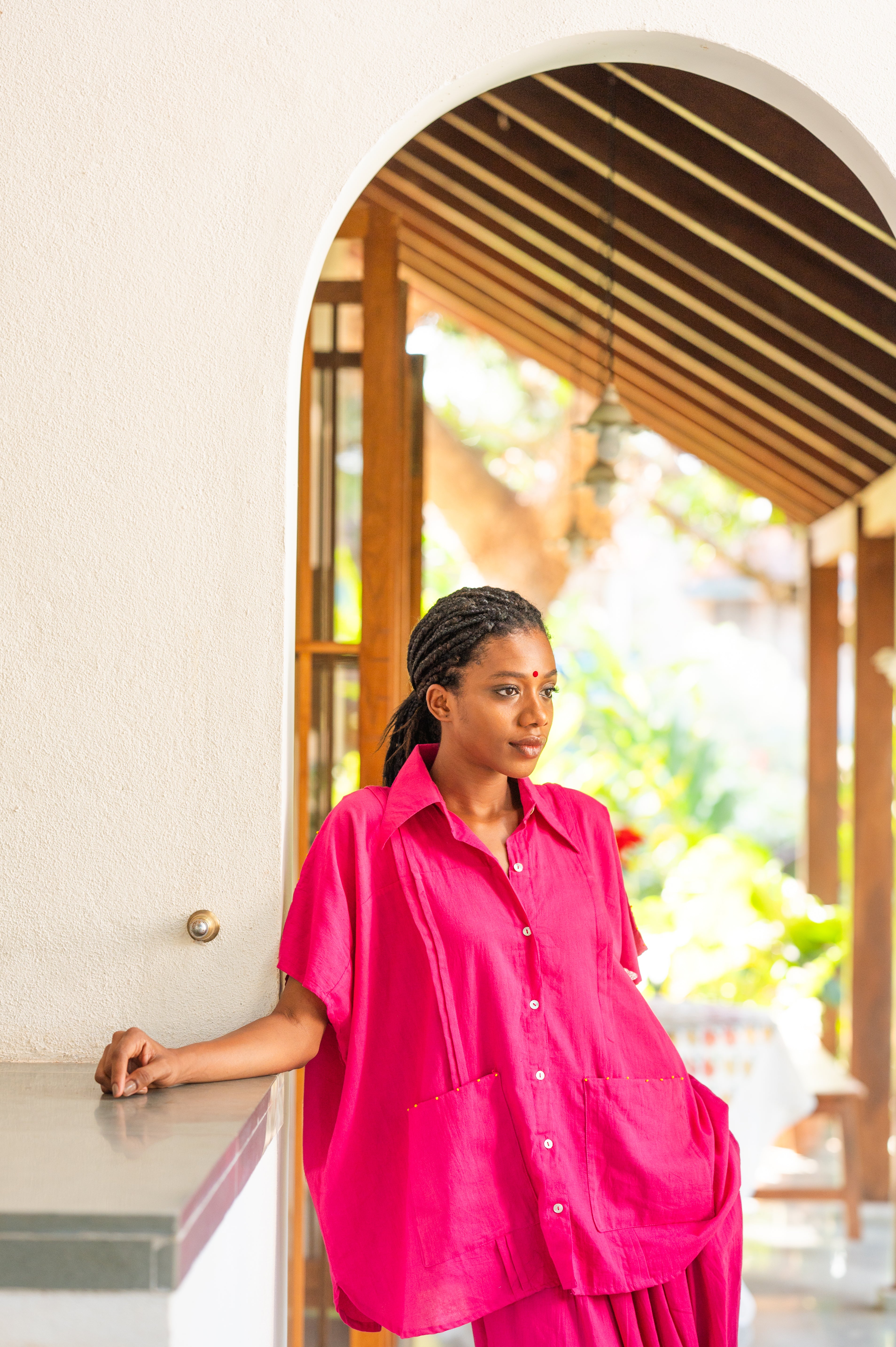 Pink Dhoti - Prathaa - weaving traditions