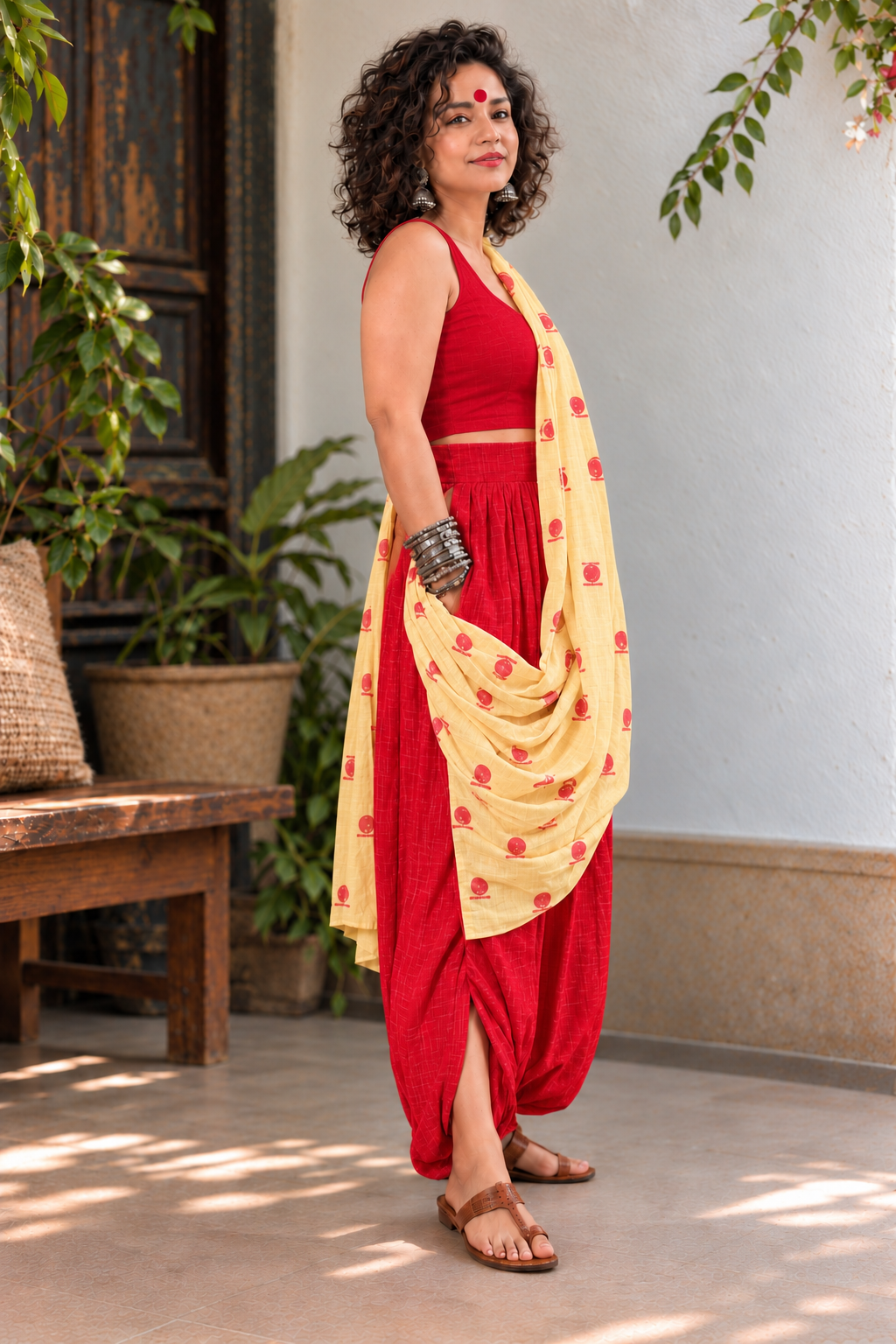 BINDI BLOSSOM DHOTI SAREE