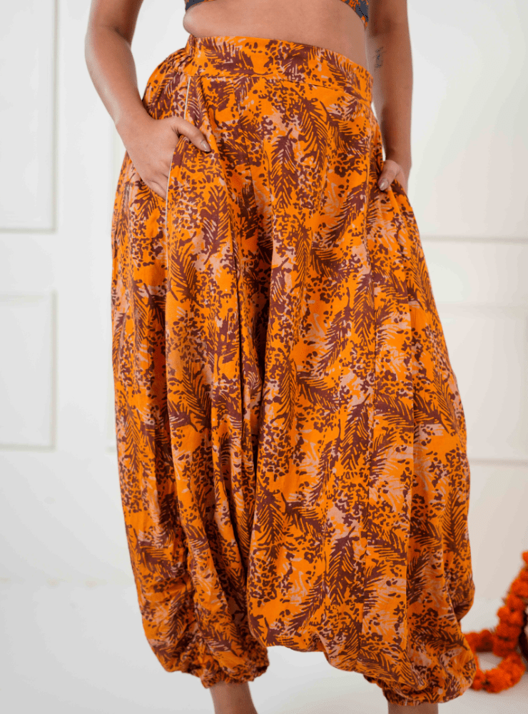 Batik Printed Harem Pants - Prathaa - weaving traditions