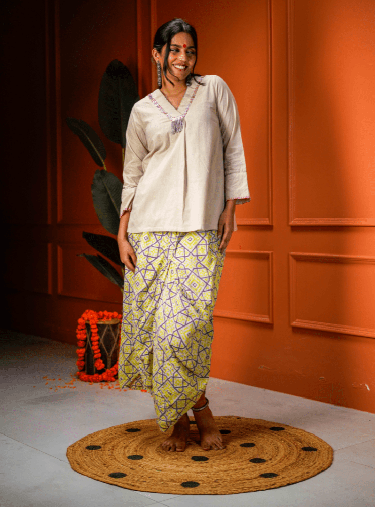 Beige Top - Prathaa - weaving traditions