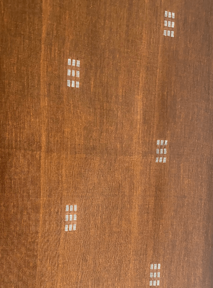 Brown Jamdani Saree - Prathaa - weaving traditions
