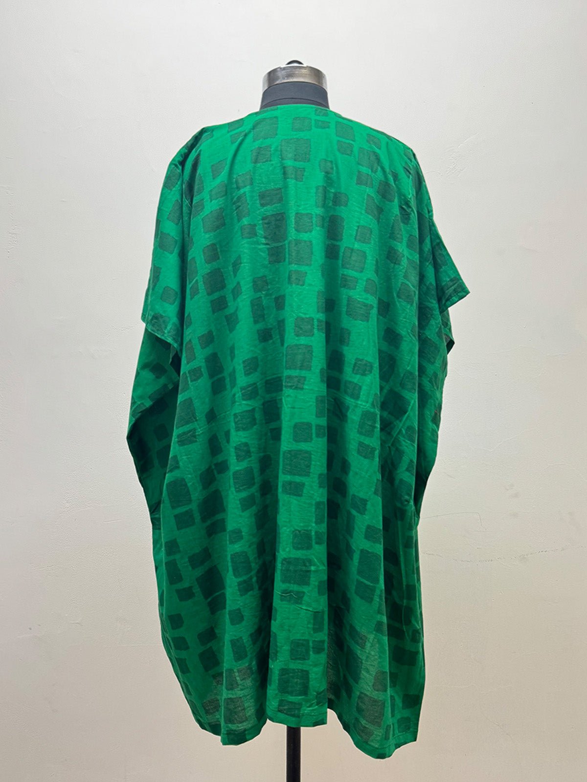 Green Kaftan Dress - Prathaa - weaving traditions