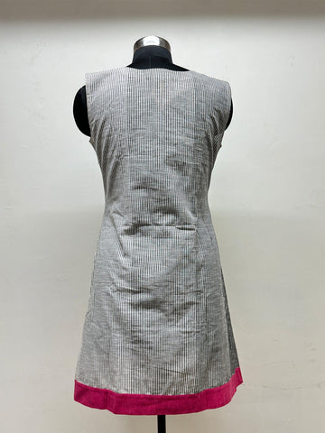 Grey Tassels Dress - Prathaa - weaving traditions