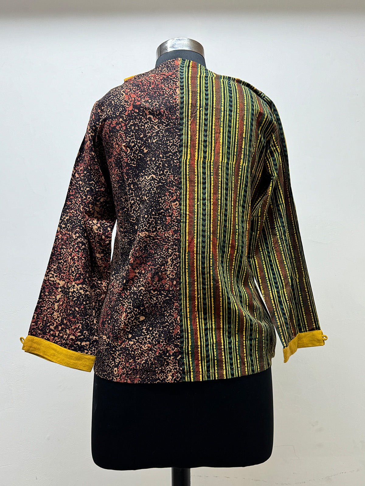 Half and Half Printed Shirt - Prathaa - weaving traditions