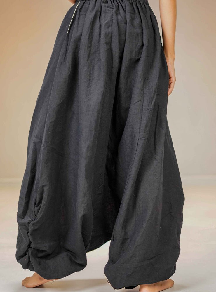 Harem Pants - Black - Prathaa - weaving traditions