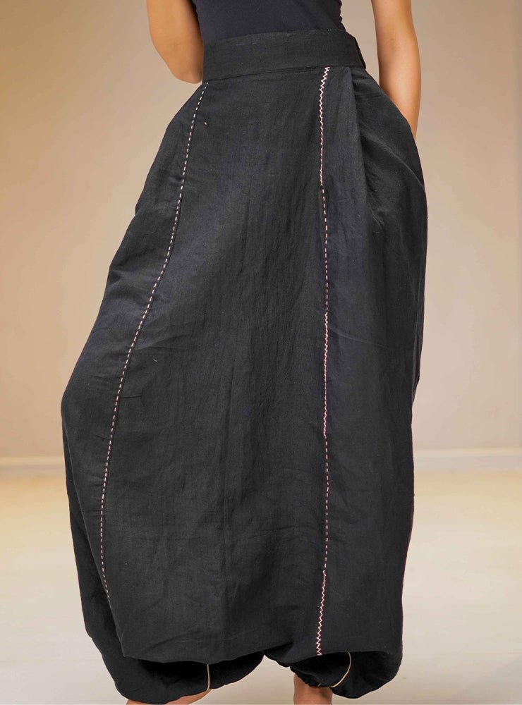 Harem Pants - Black - Prathaa - weaving traditions