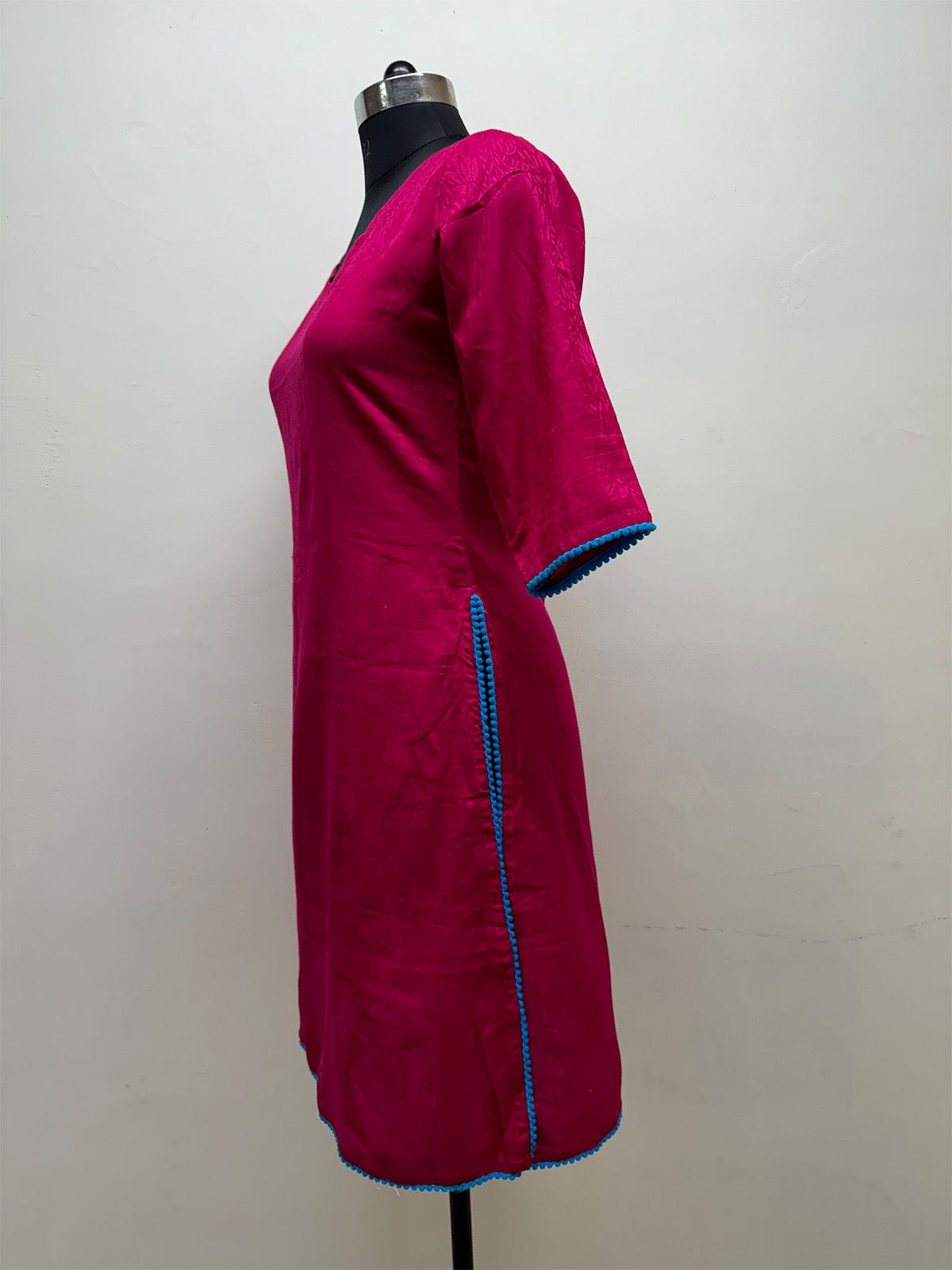 Hot Pink Tunic - Prathaa - weaving traditions