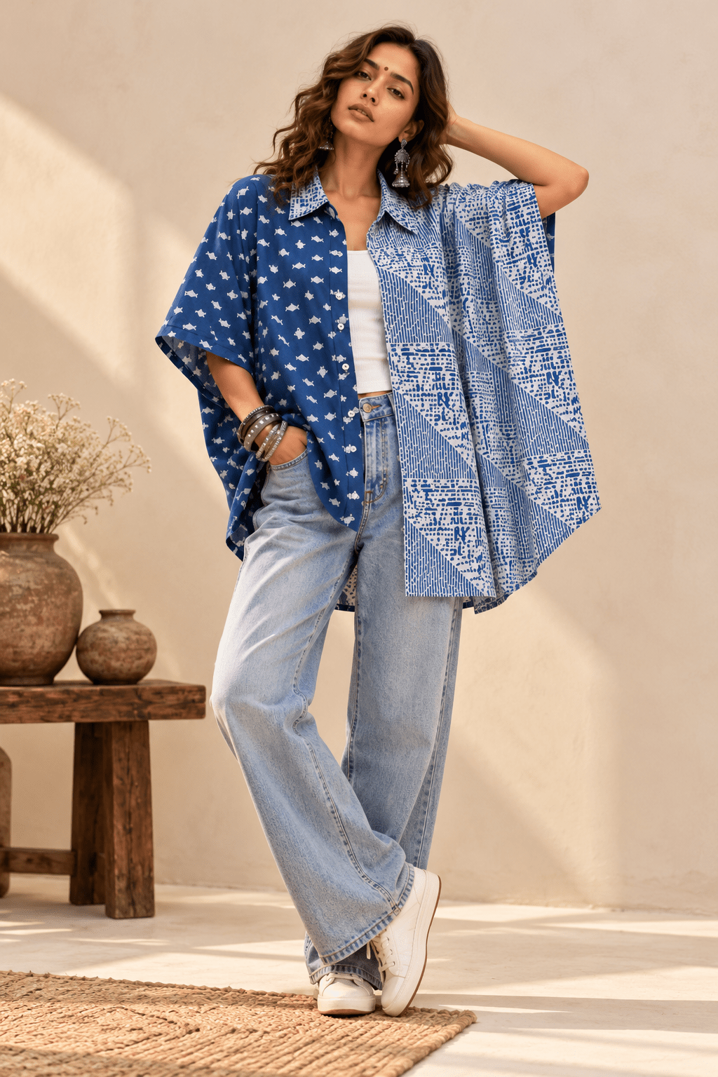 JAL KAFTAN SHIRT - Prathaa-weaving traditions