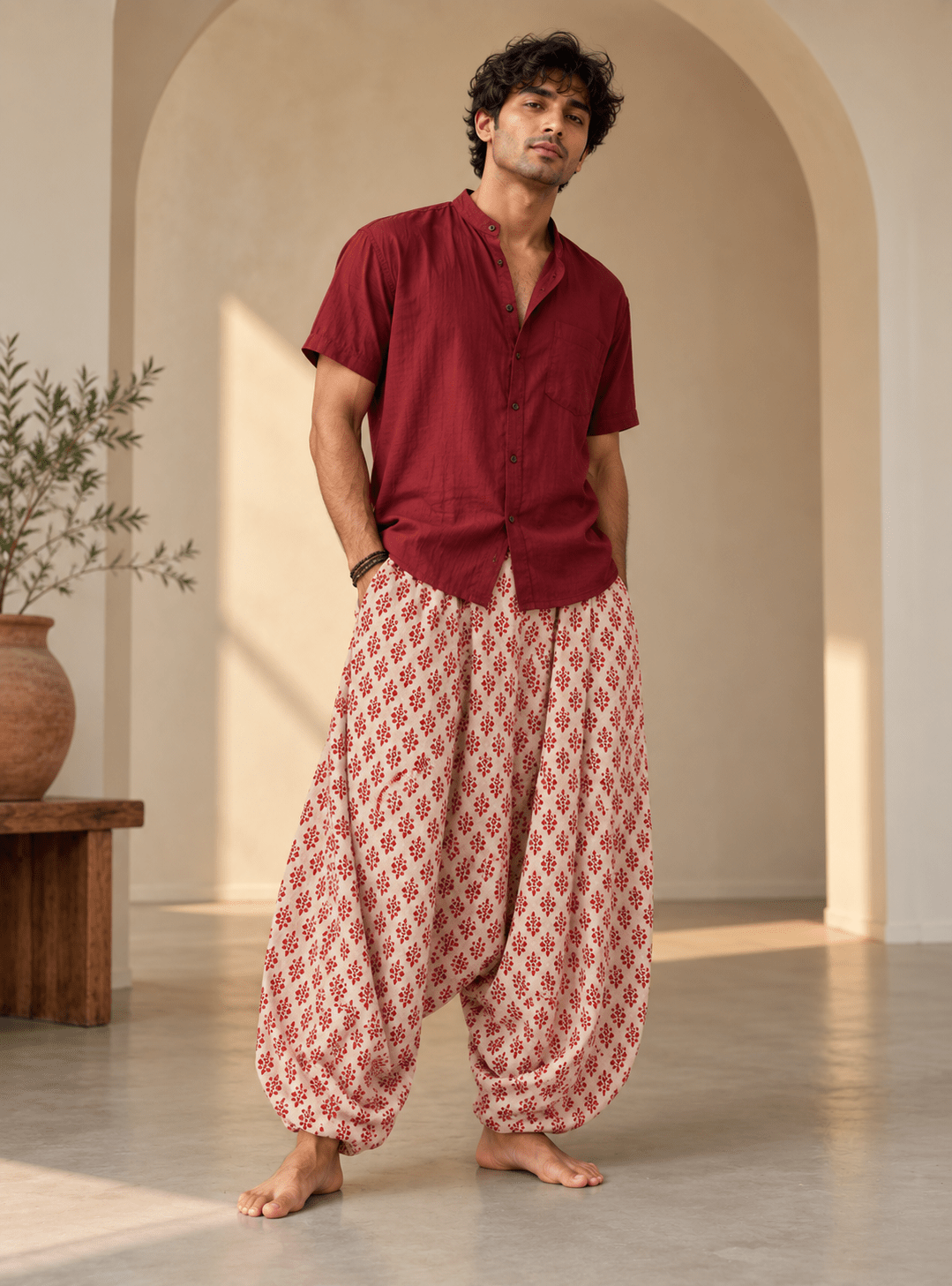MAUJ UNISEX HAREM - Prathaa-weaving traditions