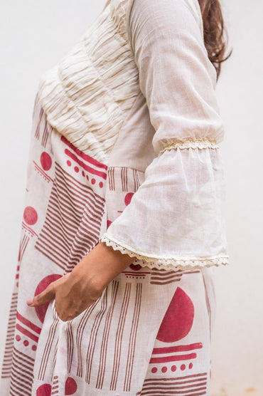 Midi Dress- SNIGDHA - Prathaa - weaving traditions