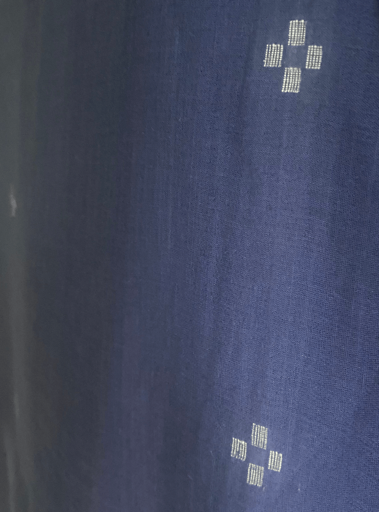 Navy Blue Jamdani Saree - Prathaa - weaving traditions
