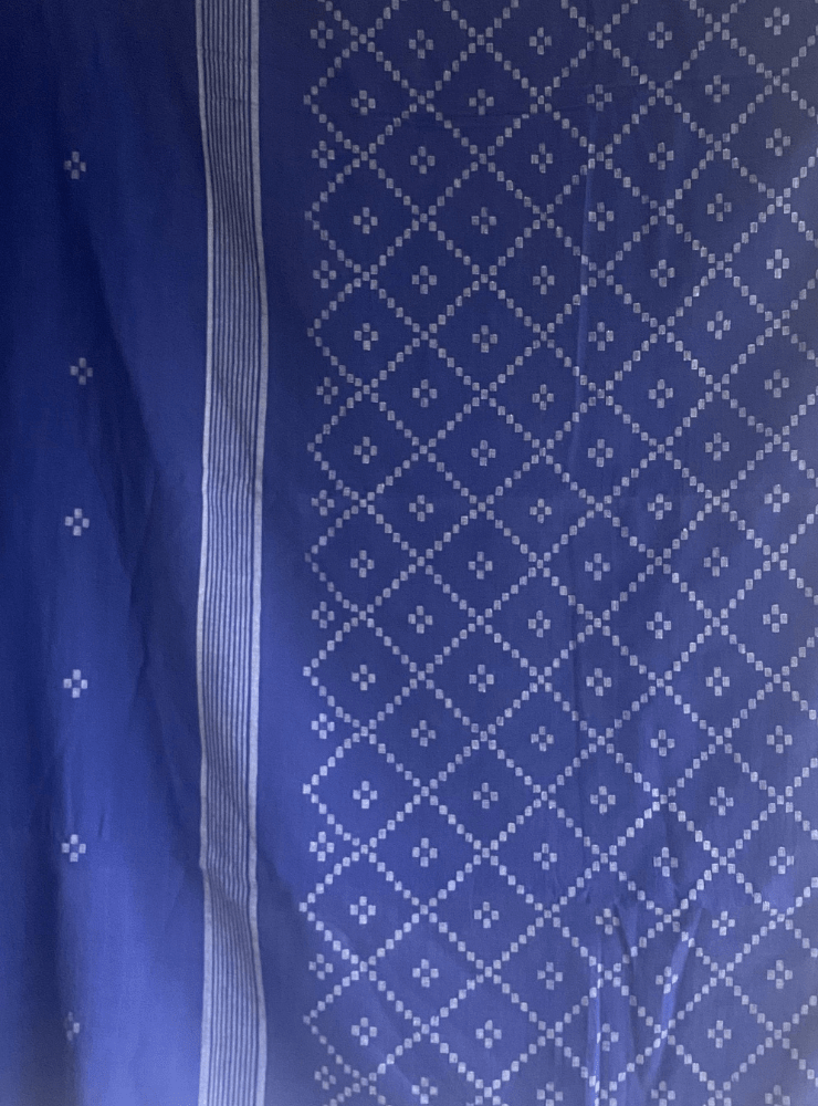 Navy Blue Jamdani Saree - Prathaa - weaving traditions