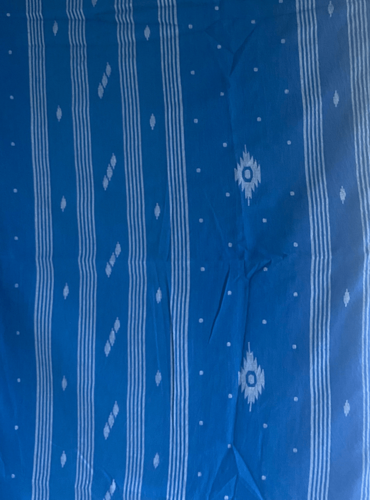 Royal Blue Jamdani Saree - Prathaa - weaving traditions