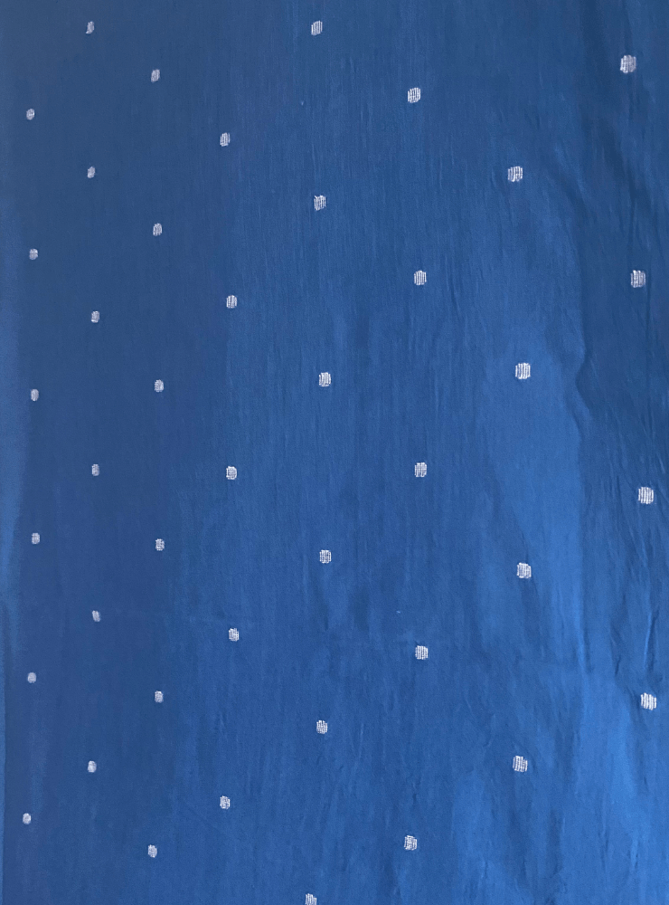 Royal Blue Jamdani Saree - Prathaa - weaving traditions