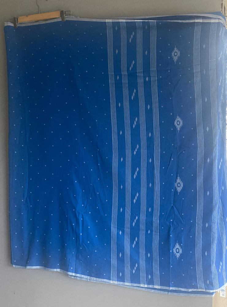 Royal Blue Jamdani Saree - Prathaa - weaving traditions