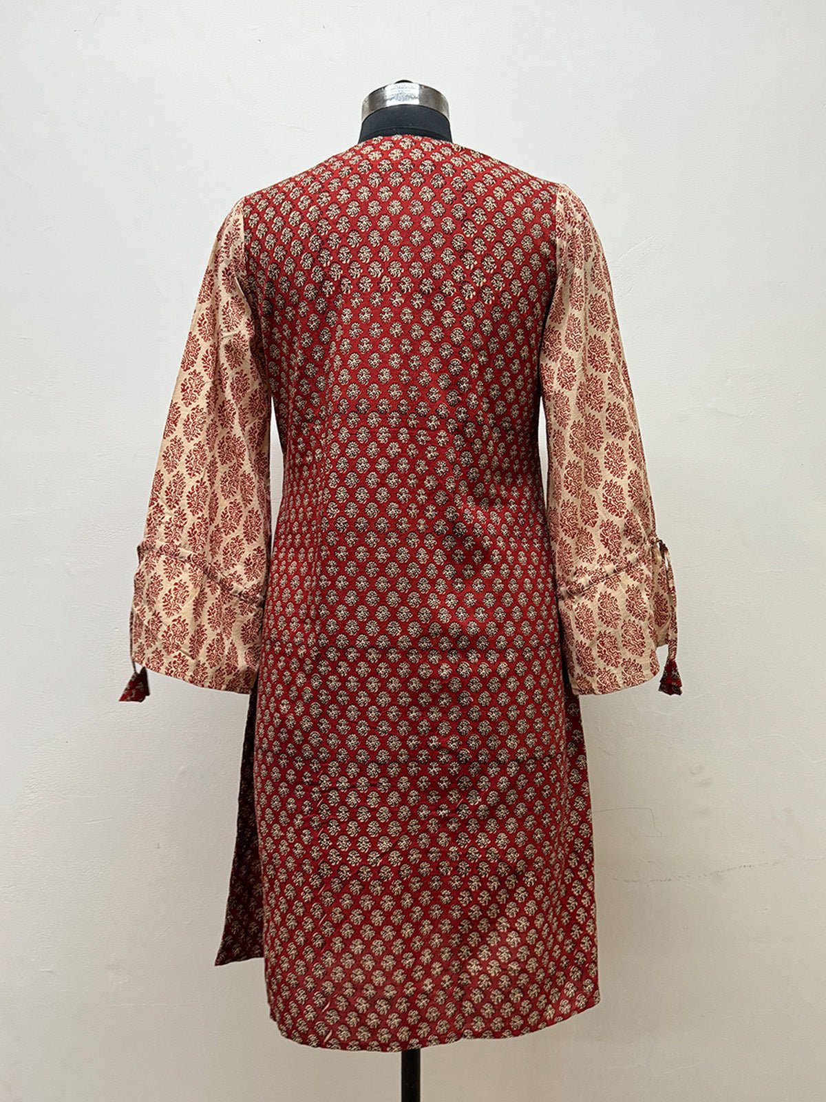 Rust Cotton Tunic Dress - Prathaa - weaving traditions