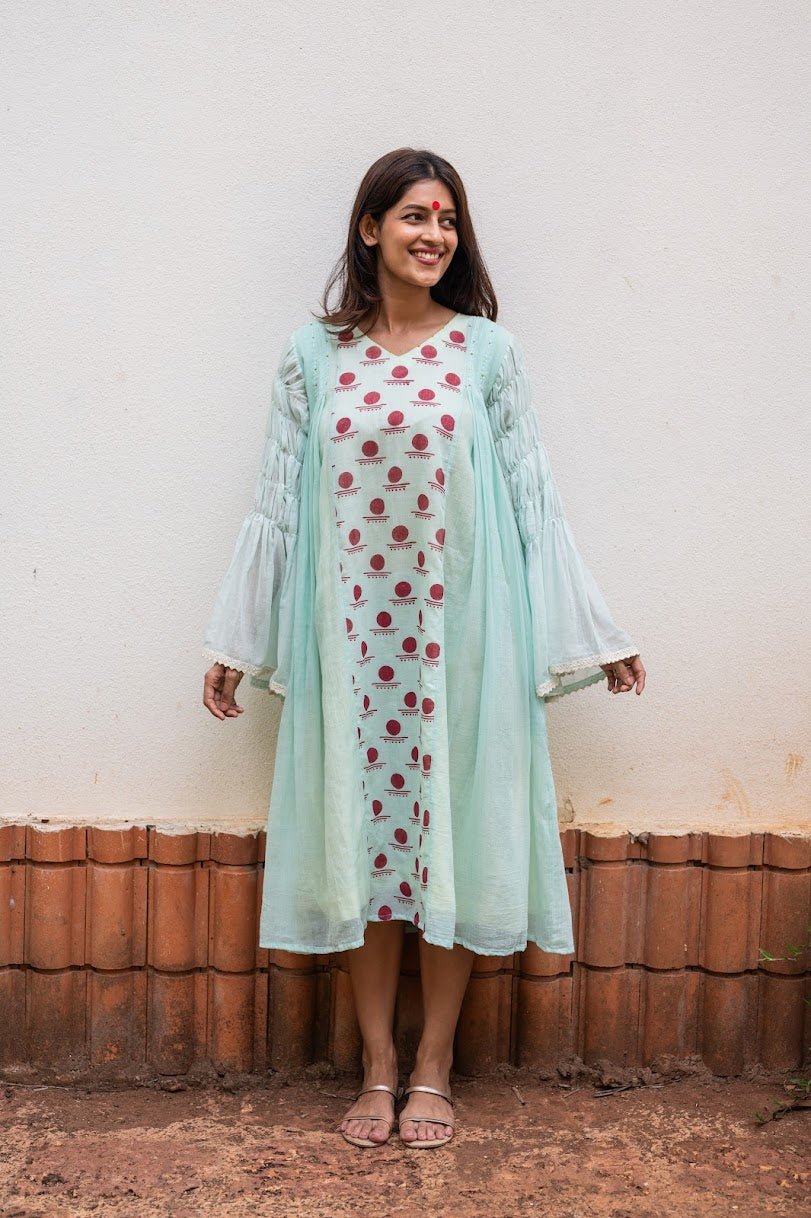 Side Panelled Dress- SNIGDHA - Prathaa - weaving traditions