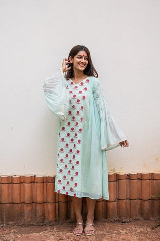 Side Panelled Dress- SNIGDHA - Prathaa - weaving traditions