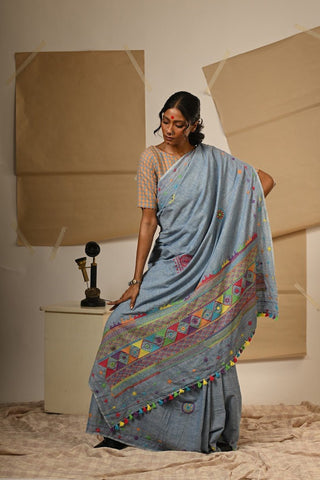 TB Blue Lambadi Saree - P