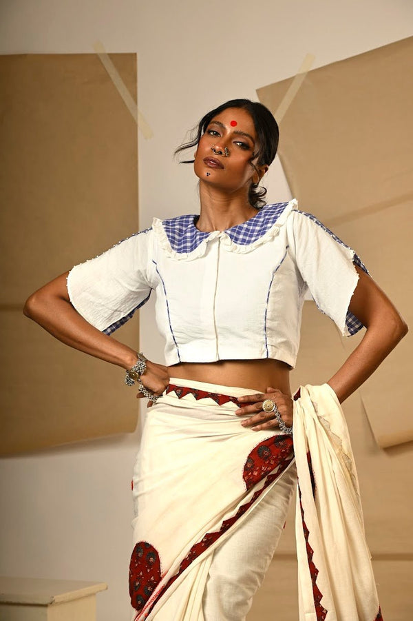 TB Peterpan Collar Blouse - Prathaa Weaving Traditions