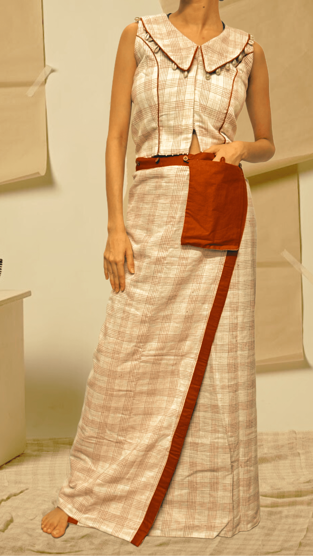 TB Reversible Wrap Skirt - Prathaa - weaving traditions