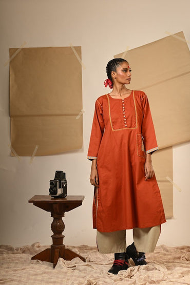 TB Rust Tunic - Prathaa Weaving Traditions