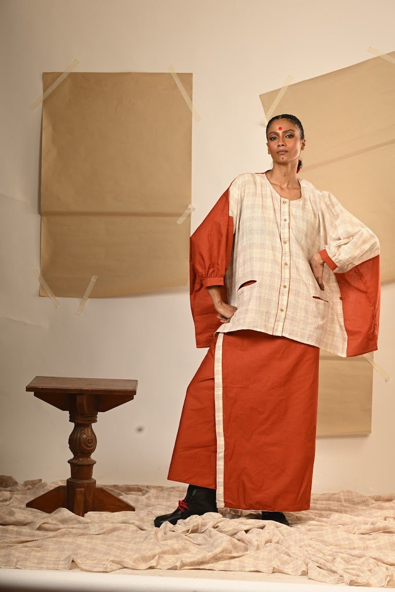 TB Set - Kaftan Shirt with Skirt - Prathaa Weaving Traditions