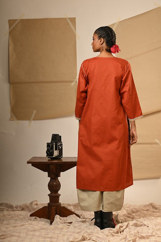 TB Set - Rust Tunic Pants - Prathaa Weaving Traditions