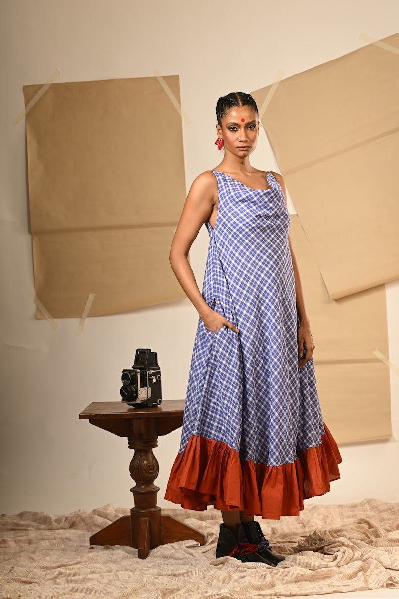 TB Spaghetti Cowl Dress - Prathaa Weaving Traditions