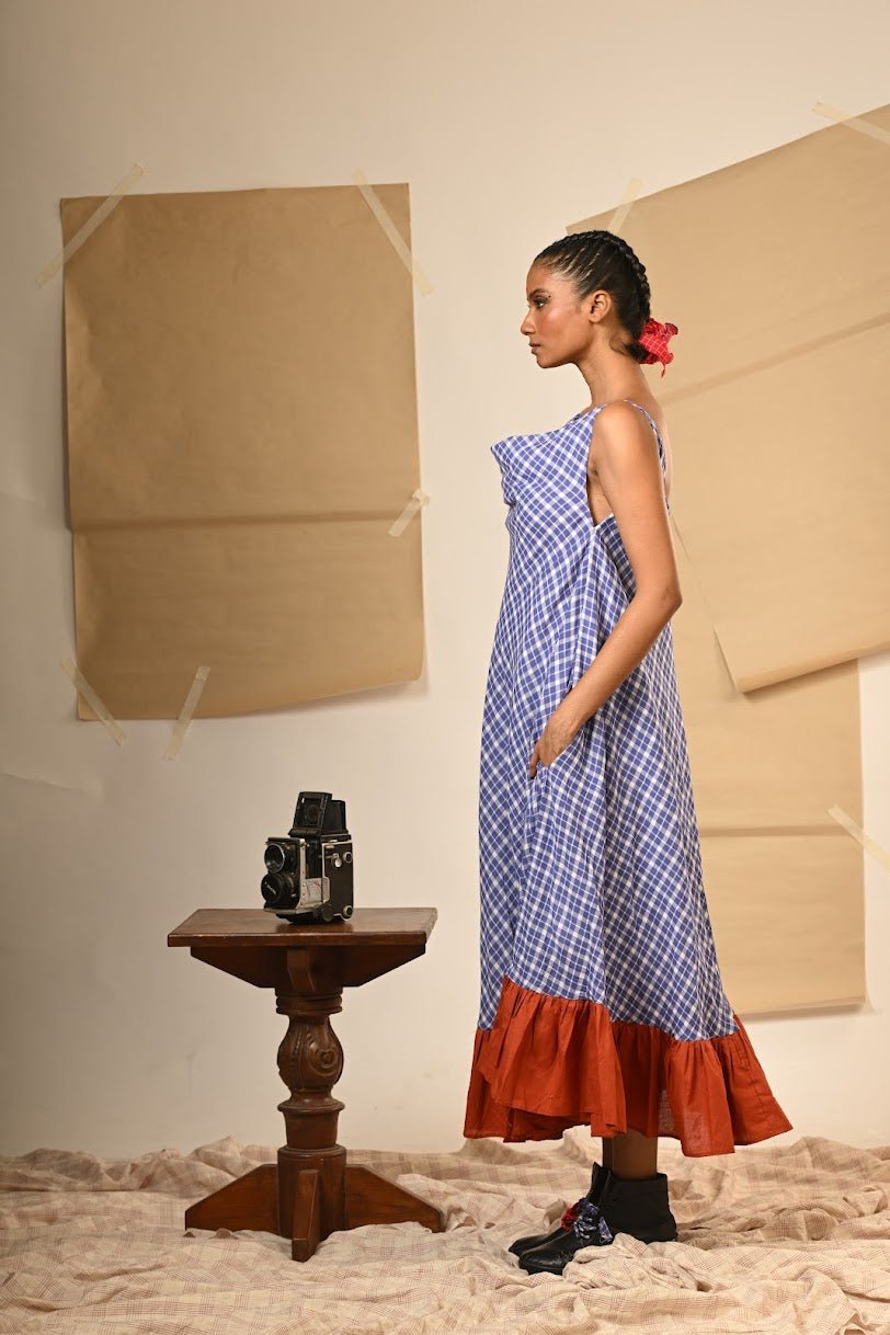 TB Spaghetti Cowl Dress - Prathaa Weaving Traditions