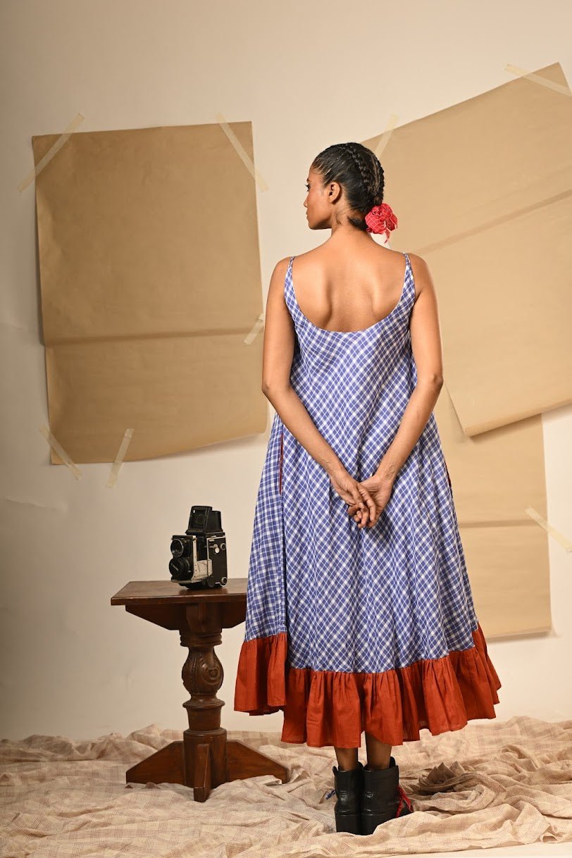 TB Spaghetti Cowl Dress - Prathaa Weaving Traditions