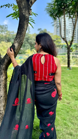 Waistcoat style khesh blouse - Prathaa - weaving traditions