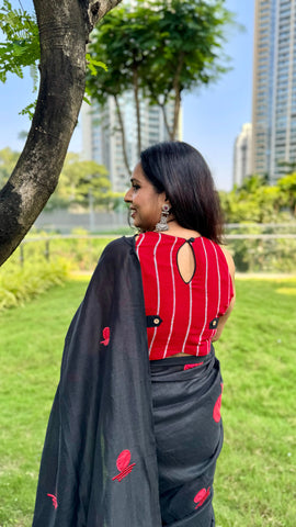 Waistcoat style khesh blouse - Prathaa - weaving traditions