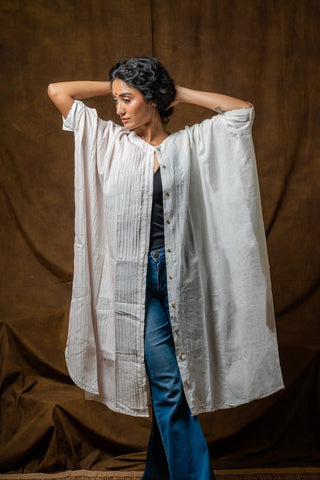 SHVET- FULL WHITE KAFTAN | Sustainable Fashion | Prathaa