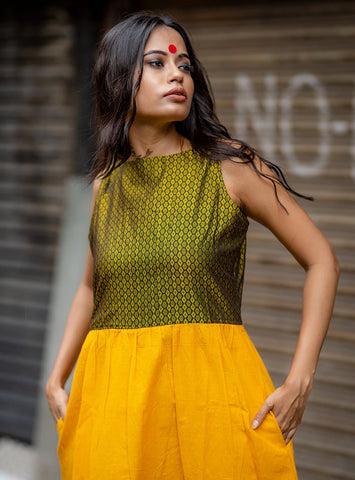 Dhoop : Yellow Khun and Ilkal Dress