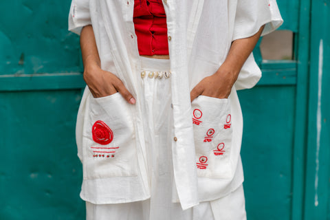 SHVET- White KAFTAAN Organic Sustainable Clothing