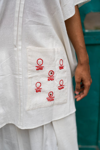 SHVET- White KAFTAAN Organic Sustainable Clothing