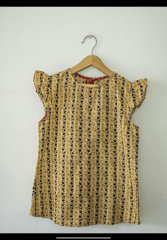 NATKHAT:- Dual print Bagru T-shirt - Prathaa - weaving traditions
