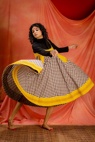 Saanjh- Circular Dress | Kotpad Handloom Cotton Dress