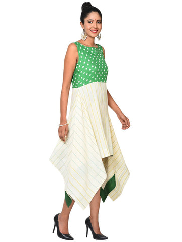 Dress - Playful Rectangle Asymmetrical Dress - Prathaa